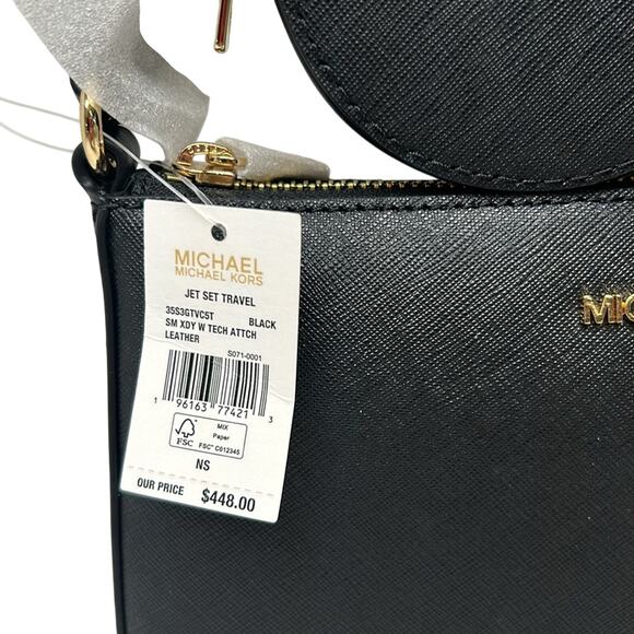 Michael kors Black Jet Set Saffiano Leather Crossbody Bag Case Apple Airpods Pro - Picture 8 of 8